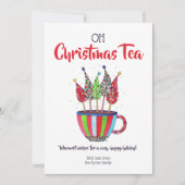 Oh Kerstthee Disco Trees Feestdagenkaart (Voorkant)