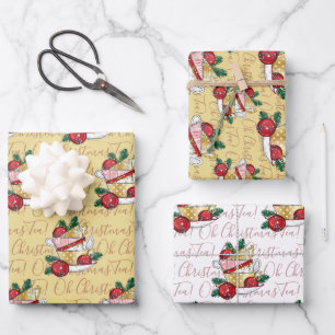 Oh Kerstthee! Inpakpapier Vel