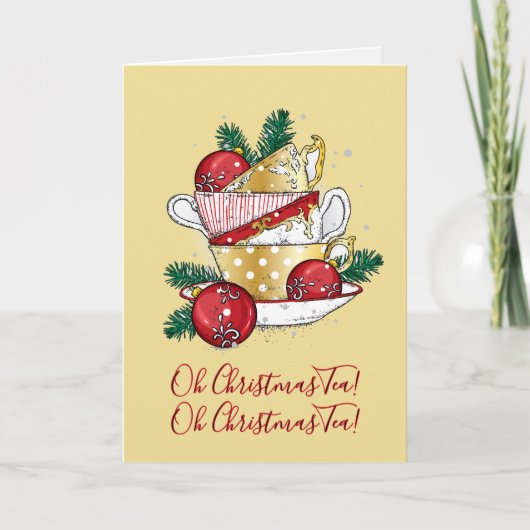 Oh Kerstthee! Kaart (Voorkant)