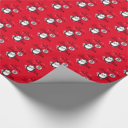 Oh Kerstthee Penguin Lover - Tea Drinker Cadeaupapier (Hoek)