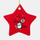 Oh Kerstthee Penguin Lover - Tea Drinker Keramisch Ornament (Voorkant)