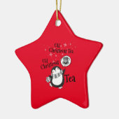 Oh Kerstthee Penguin Lover - Tea Drinker Keramisch Ornament (Links)