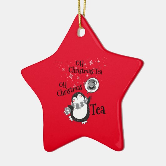 Oh Kerstthee Penguin Lover - Tea Drinker Keramisch Ornament (Links)