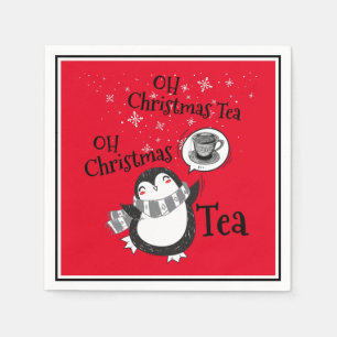Oh Kerstthee Penguin Lover - Tea Drinker Servet