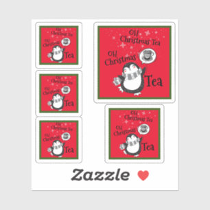 Oh Kerstthee Penguin Lover - Tea Drinker Sticker