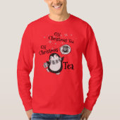 Oh Kerstthee Penguin Lover - Tea Drinker T-shirt (Voorkant)