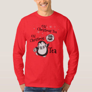 Oh Kerstthee Penguin Lover - Tea Drinker T-shirt