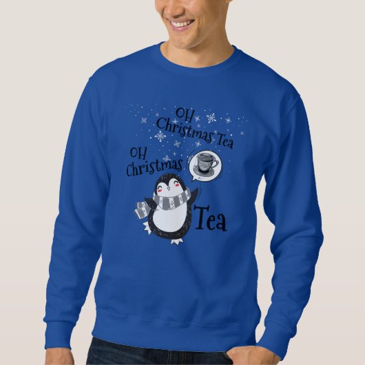 Oh Kerstthee Penguin Lover - Tea Drinker Trui (Voorkant)
