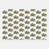 Oh Kersttrio-papierbladen Inpakpapier Vel (Voorkant 3)