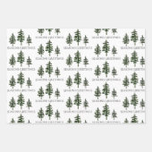 Oh Kersttrio-papierbladen Inpakpapier Vel (Voorkant)