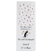 Oh kijk! Champagne! Nieuwjaarskat Wijn Cadeautas (Voorkant)