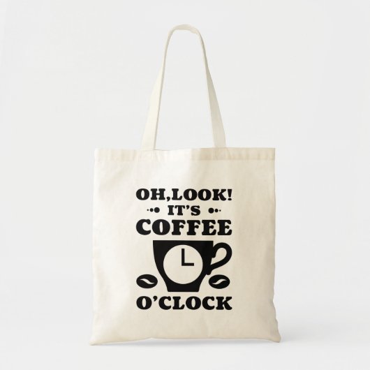 Oh kijk! Coffee O'Clock Tote Bag (Voorkant)