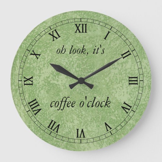 Oh kijk, het is koffietijd grote klok (Voorkant)