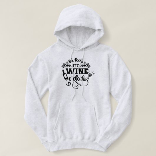 Oh kijk, het is Wine O'Clock Dames Hoodie (Design voorkant)