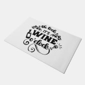 Oh kijk, het is Wine O'clock" Leuk T-shirt Deurmat (Schuin)