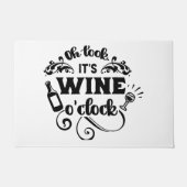 Oh kijk, het is Wine O'clock" Leuk T-shirt Deurmat (Voorkant)