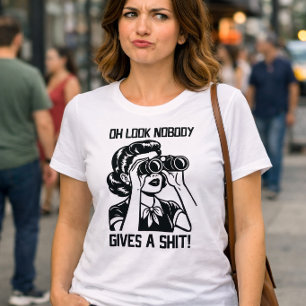 Oh kijk, niemand die er wat om geeft Leuke Sarcast Tri-Blend Shirt