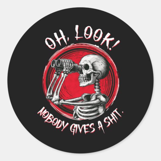 Oh kijk, niemand geeft een grappig Halloween kostu Ronde Sticker (Voorkant)