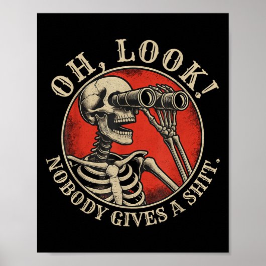 Oh kijk niemand geeft een grappig sarcastisch Geze Poster (Voorkant)