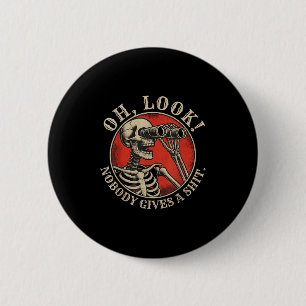 Oh kijk niemand geeft een grappig sarcastisch Geze Ronde Button 5,7 Cm