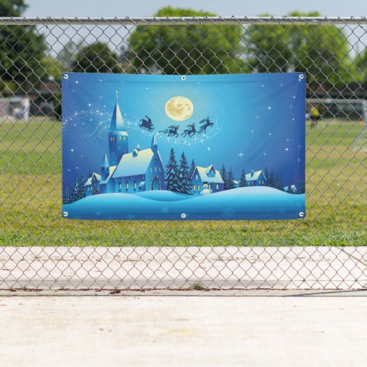 oh kleine stad met Chistmas Spandoek (Insitu)