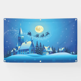 oh kleine stad met Chistmas Spandoek