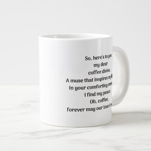 Oh koffie, grote koffiekop (Voorkant rechts)