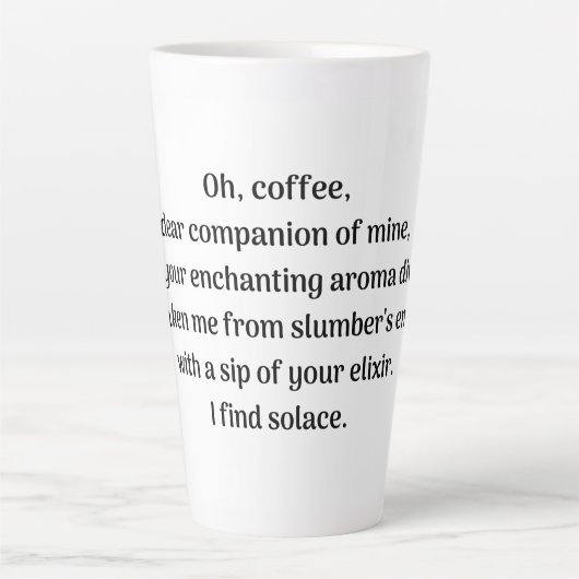 Oh koffie, latte mok (Voorkant)