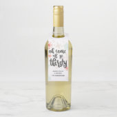 Oh kom al gij dorstige kerstfles Label (Op fles)