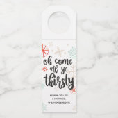Oh kom al gij dorstige kerstfles Label (Voorkant)