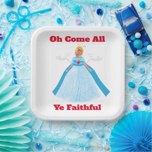 Oh kom allemaal gij trouwe papier Bord (Feest)