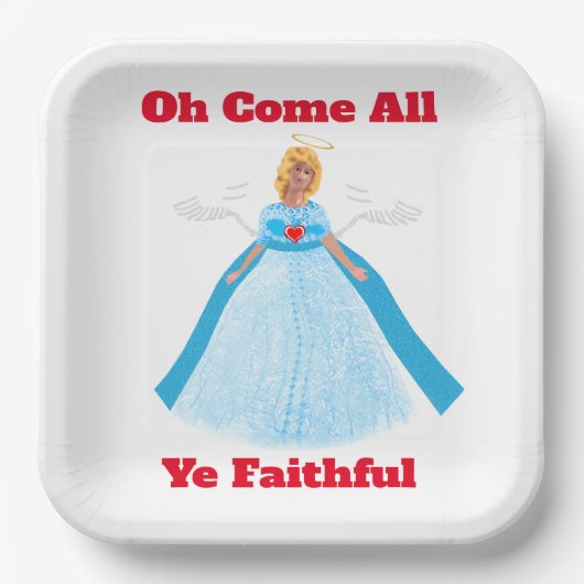 Oh kom allemaal gij trouwe papier Bord (Voorkant)