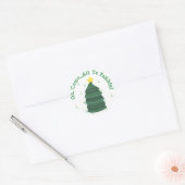 Oh, kom helemaal trouw, kerstboom Sticker (Envelop)