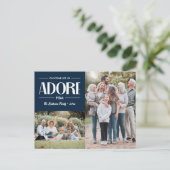 Oh kom laat ons aanbidden hem NAVY Christelijk 2 f Feestdagenkaart (Staand voorkant)