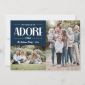 Oh kom laat ons aanbidden hem NAVY Christelijk 2 f Feestdagenkaart (Voorkant)