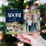 Oh kom laat ons aanbidden hem NAVY Christelijk 2 f Feestdagenkaart<br><div class="desc">Op zoek naar de perfecte manier om je geloof en vakantiegeest te delen deze kerst? Onze 'Oh Come Let Us Adore Hem' Christelijke kerstkaart is hier om uw feesten extra speciaal te maken. Geef uw dierbare herinneringen weer met sleuven voor zowel portret- als landschapsgerichte foto's. Voeg de naam van je...</div>