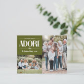 Oh kom laat ons aanbidden hem OLIVE Christelijk 2  Feestdagenkaart (Staand voorkant)