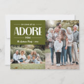 Oh kom laat ons aanbidden hem OLIVE Christelijk 2  Feestdagenkaart (Voorkant)