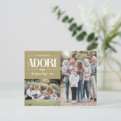 Oh kom laat ons aanbidden hem TAN Christelijk 2 fo Feestdagenkaart (Staand voorkant)