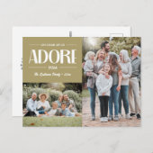 Oh kom laat ons aanbidden hem TAN Christelijk 2 fo Feestdagenkaart (Voorkant / Achterkant)