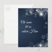 Oh kom laat ons hem aanbidden Christelijk Kerstmis Feestdagenkaart (Voorkant / Achterkant)