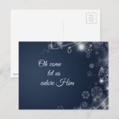 Oh kom laat ons hem aanbidden Christelijk Kerstmis Feestdagenkaart (Voorkant / Achterkant)