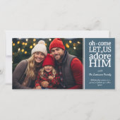 Oh, kom ons aan Adore Him - kerstfoto Feestdagenkaart (Voorkant)