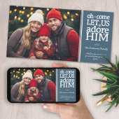 Oh, kom ons aan Adore Him - kerstfoto Feestdagenkaart