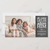 Oh, kom ons aan Adore Him - kerstfoto Feestdagenkaart (Voorkant)