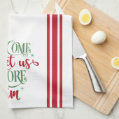 Oh, kom ons helpen hem te vereren theedoek (Quarter Fold)