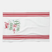 Oh, kom ons helpen hem te vereren theedoek (Horizontaal)