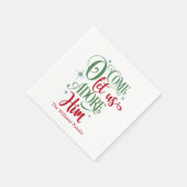 Oh, kom ons voor hem kerstmis brengen servet (Hoek)