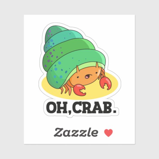 Oh krab grappige krab zin woordspeling sticker (Vel)