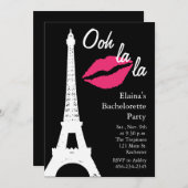 Oh la! Bachelorette Party Kaart (Voorkant / Achterkant)